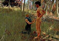 Gay porn with Fallout 4 characters Stan and Jonathan in the woods