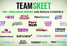 Blonde fitness teen rides monster cock in cowgirl position bent over