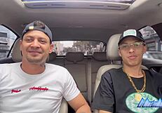 Straight Uber driver gets a hot surprise from a bisexual twink