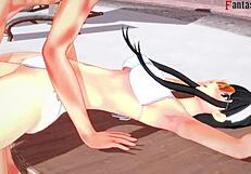 i watch yor forger in bikini having hard sex by the pool in this fantasy