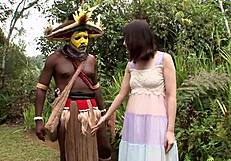 Black cock dominates asian pussy.