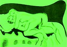 Explore intriguing vintage drawings with subtle erotic themes