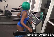 Watch Msnovember's Ebony Gym Fuck!