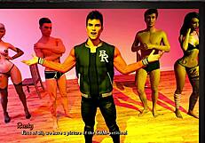 Redhead Chick Throws Dildos At Jocks In Bold Game