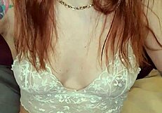 redhead teasing her asshole