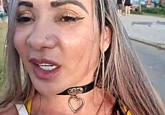 Latina milf with big ass gets muff dived at home after carnival