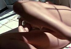 Sensual Russian babe Marina Visconti masturbates her pink wet slit