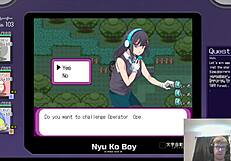 Leo-chan licks pussy outdoors, squirting in pokemon parody!