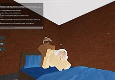 44 Roblox Porn - Amateur First Time Bent Over for Big Black Cock in Missionary Ride