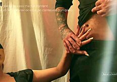 Provoco ela enquanto ela gosta de levar palmadas com cinto