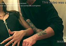 i tease her as she enjoys getting spanked with a belt