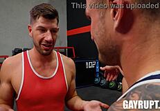 Wrestler Blain O'Connor vs Jordan Starr in Intense Match