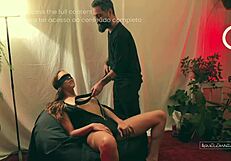 i tease her as she enjoys getting spanked with a belt