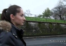 Hungarian couple passionately banging in public for voyeur camera