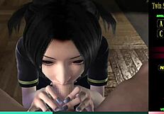 the twin succubus sisters share the same huge dick sucking skills in episode 13