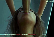 Teen Redhead Stepsister Gives First-Time Deepthroat and Swallows Cum.