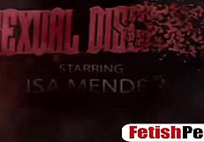 In the garage, the nasty slut endures rough bondage punishment with a facial.