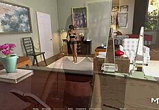 Bold babe strips panties in pov acting lesson date