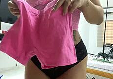 Amateur video of step-sister in lingerie