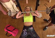 Gym Fuck With BDSM Slut Selvaggia Double Penetrated Bound And Spanked