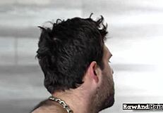 The horny gay bear dominates the otter with intense ass banging