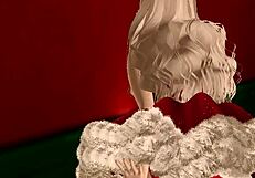 Teen Receives Christmas Package with Blowjob and Monster Cock in 3D Hentai