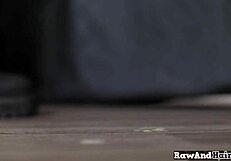 The horny gay bear dominates the otter with intense ass banging