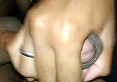 Girlfriend Gives Handjob to Friend