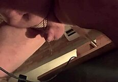 Fat White Gay Sissy Squirt Cum During Intense Machine Fucking