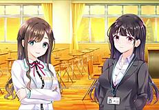 Secret kiss in anime game feels sweet and tender