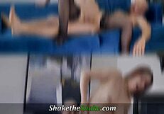 Step-Bro Fucks Chubby Brunette Hard