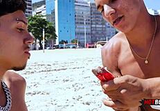 I suck'd the popsicle seller's big cock I met on the beach, it was so huge!