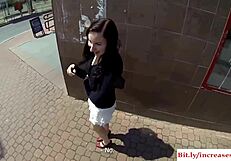 Out-of-Town Gal Gets Nailed Hard Outside in POV