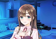 Secret kiss in anime game feels sweet and tender