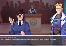 Oh Wow, Sinfully Fun Games In Overwatch Academy34 With Big Tits Bathing And Sexy Shower Sex!