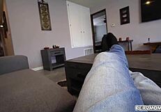 My hot stepmom teaches me how a milf fucks with deepthroat and choking