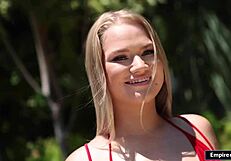 Petite blonde sits on my face and fucks my big black cock hard