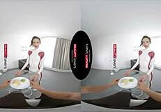 Reality Lovers VR Features a Skinny Petite Latex Android Bent Over