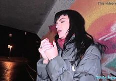 Public agent offers street cash for sucking and fucking thick dick