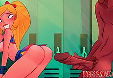 College perverts engage in basketball game with blonde teen and monster cock