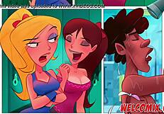 College perverts engage in basketball game with blonde teen and monster cock