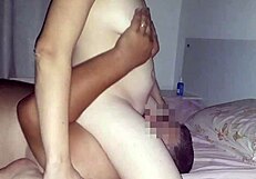 wife sits on husband's face for wet pussy licking