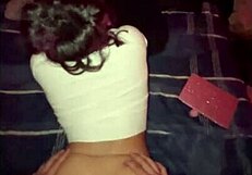 Birthday creampie from a fine light skin's big black cock