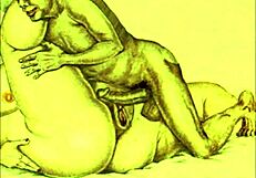 Vintage Erotic Art From Retro Cartoon Anime Hentai Collections