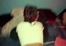 Birthday creampie from a fine light skin's big black cock