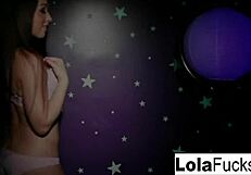 sexy bubble butt lola dances seductively then masturbates passionately