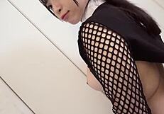 Asian Babe Rides in Cowgirl Position