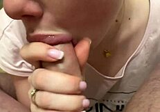 Sweet Blowjob from Friend with Cum in Mouth