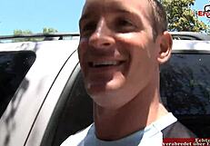 Curvy Brunette Teen 18+ With Big Natural Boobs Gets Picked Up Outdoor