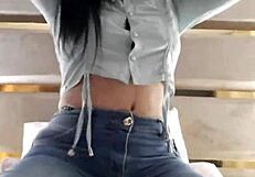 Latina Teen Shows Off Her Big Ass In Tangita